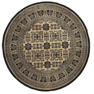 Carpet Avenue Teppich Alina - Afghan Khal Mohammadi 140x140, Rund, Höhe: 6 mm gelb