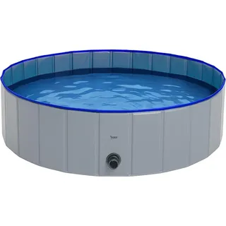 purlov Hundepool 120x30 cm Blau/Grau