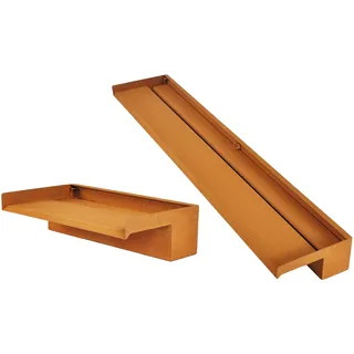 Köhko Wasserfall Alberta 90 cm aus Cortenstahl (30-90 cm) Aquafall Wasserspiel Wasserschwall