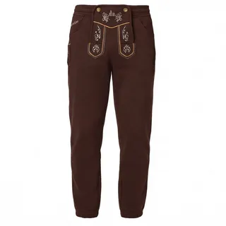 Steigenhöfer Manufaktur Trachtenhose Lange Jogginghose mit Kordelzug im Lederhosen Look - Marius Jogging Lederhose Herren Tracht - Für dein Oktoberfest Herren Outfit braun L