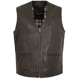 Jilani Lederweste Prospo Jilani Collection - Herren Lederweste Lammnappa dunkelbraun braun 52