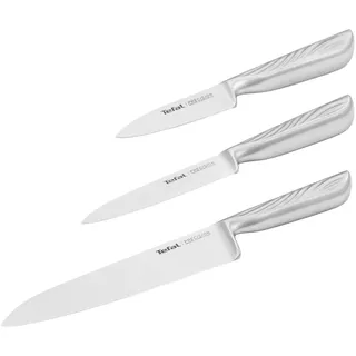 Tefal Precision Messerset 3-tlg. Kochmesser 15 cm/Universalmesser 12 cm/Schälmesser 9 cm grau