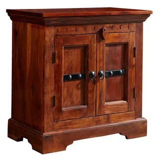 Holzkommode Kommode Sideboard 65cm Akazie Holz massiv dunkelbraun braun kolonial
