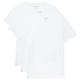Lacoste T-Shirt T-Shirt 3er-Pack T-Shirts einfarbig V-Ausschnitt (3-tlg) weiß S