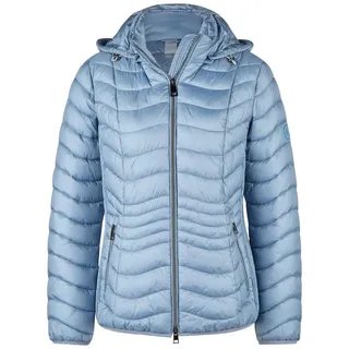 Barbara Lebek Steppjacke Übergangsjacke oder Herbstjacke mit abnehmbarer Kapuze blau 48 EU