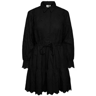Yas Y.A.S Damen YASHOLI LS Belt Dress S. NOOS Kleid, Black, Medium - M