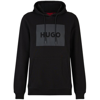 HUGO Herren Kapuzen-Sweatshirt - Duratschi223, Hoodie, French Terry, Baumwolle Schwarz S