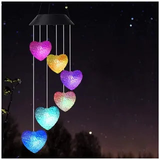 FELIXLEO LED Windlicht Solar Windspiel LED Farbwechsel Außen Garten Patio Romantische Deko.