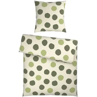Esposa Bettwäsche, Grün, Textil, Kreise, 135x200 cm, Oeko-Tex® Made IN Green, pflegeleicht, hautfreundlich, Schlaftextilien, Bettwäsche, Bettwäsche, Satin-Bettwäsche