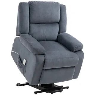 Homcom Fernsehsessel mit Aufstehhilfe Textil 93 x 105 x 91 cm Grau elektrisch
