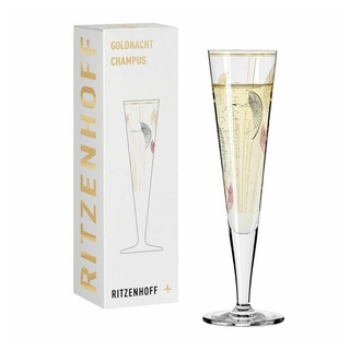Ritzenhoff Champagnerglas Goldnacht Champagner 018, Kristallglas, Made in Germany bunt