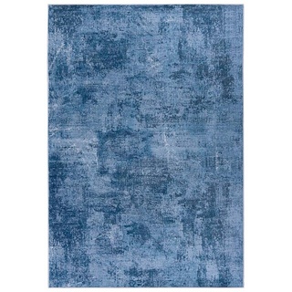 Designteppich Modern Teppich Wohnzimmerteppich Abstrakt Vintage Blau Navy, Mazovia, 200 x 300 cm, Fußbodenheizung, Allergiker geeignet, Rutschfest blau 200 x 300 cm