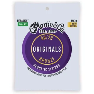 Martin Acoustic Bronze Originals, 80/20 Bronze, Extra Light 10-47 (M170)