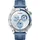 46 mm Silber Gewebe-Armband Blau