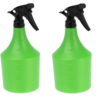 Relaxdays Sprühflasche 1L 2er Set grün schwarz