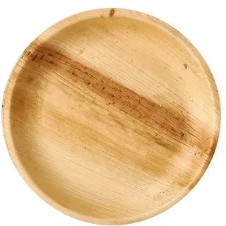 Papstar Einwegteller Palmblatt rund Durchmesser 23 cm 25 St. Naturfarben