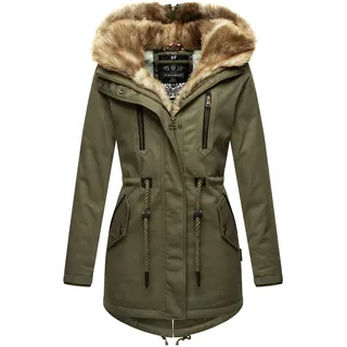 Navahoo Damen, Winterjacke "Diamond", Designer Winterjacke mit Teddyfell gefüttert
