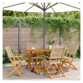 vidaXL Gartenstuhl 50,4 x 57 x 91 cm beige 4 St.