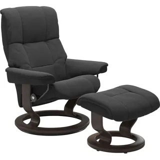 Relaxsessel STRESSLESS "Mayfair" Sessel Gr. Microfaser DINAMICA, Classic Base Wenge, Relaxfunktion-Drehfunktion-PlusTMSystem-Gleitsystem, B/H/T: 79 cm x 101 cm x 73 cm, grau (charcoal dinamica) Lesesessel und Relaxsessel