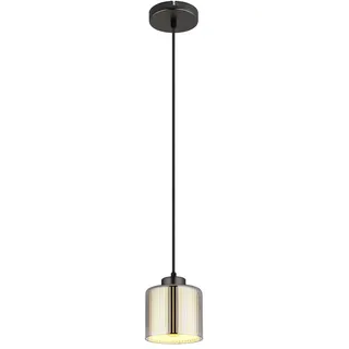 GLOBO Felicia 1-flg. E27 14 cm rund schwarz-chrom