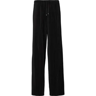 s.Oliver Plissierte Wide-Leg-Hose Schwarz 46