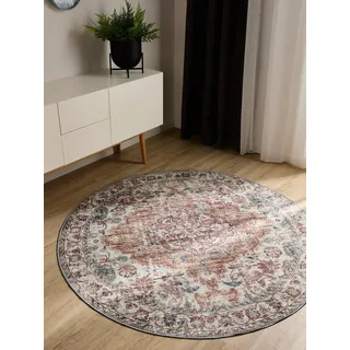 benuta George Kurzflorteppich Ø 120 cm Bunt