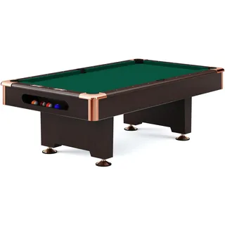 Automaten Hoffmann Billardtisch Club Pro III Dekor Nussbaum, Simonis 860, Yellow-Green, 8 ft (Spielfeld 224x112 cm)