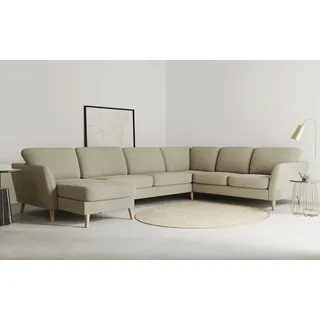 Home Affaire Wohnlandschaft HOME AFFAIRE "MARSEILLE XXL 349cm, U-Form, Ottomane rechts/links wählbar", braun (latte), B:349cm H:88cm T:242cm, Struktur fein (58% Polyester, 22% Polypropylen);Filzoptik (100% Polyester);Webstoff (100% Polyester), Sofas, Wohnlandschaft, 
