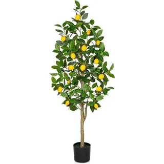 Künstlicher Zitronenbaum 120cm für drinnen und draußen im Topf