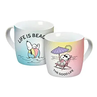 Kaffeetassen-Set Snoopy Peanuts Beach Vibes 300 ml, 2 St.