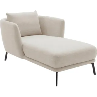 SCHÖNER WOHNEN-Kollektion Chaiselongue Pearl - 5 Jahre Hersteller-Garantie, auch in Bouclé. Recamiere, bequem, Maße (B/H/T): 101/71/161 cm, Füße aus Metall weiß