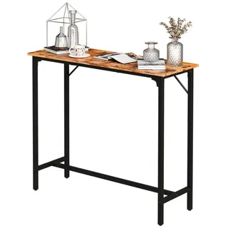 Fine Life Pro Schreibtisch Bar-Set, 1 Tisch und 2 Stühle, braun, Spanplatte, Metall, 110x38x99cm, für Bar und Küche