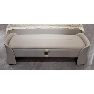 JVmoebel Bettbank Grauer Holz-Hocker mit Stauraum für Schlafzimmer und Wohnräume (1-St., 1x Hocker), Made in Europa grau