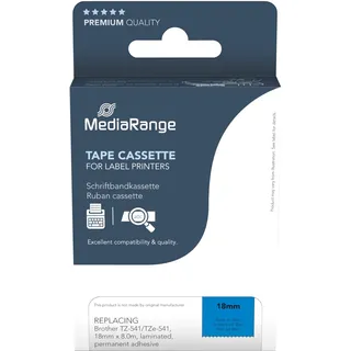 MediaRange Schriftbandka. Brother TZ-541/TZe-541 18mm 8m sw (MRBTZ541)