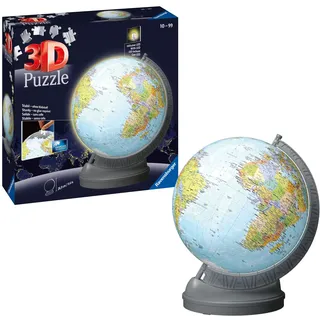 Ravensburger 3D Puzzle 11549 - Globus mit Licht - 540 Teile - Beleuchteter Globus für Erwachsene und Kinder ab 10 Jahren