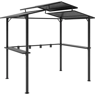 Outsunny Grillpavillon 2,5 x 1,6 m Schwarz