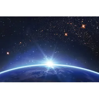 1art1 Der Weltraum Poster Sternenhimmel Über Dem Erdhorizont Plakat | Bild 91x61 cm