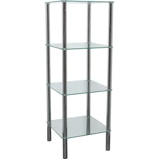 Haku-Möbel Badregal 39 x 39 x 107 cm Silber
