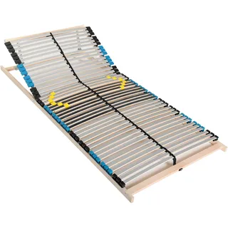 Stabiler Lattenrost 140x200, 42 Latten, Kopfteil verstellbar, 7 Komfortzonen, 6-fache-Härteregulierung, Made in Germany, Traglast bis 150Kg, Federholzrahmen, Lattenrahmen Buche, Lattenrost 140 x 200cm
