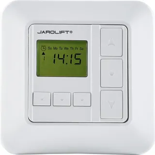 Jarolift Zeitschaltuhr Sevenlogic Comfort 230 V 8 Programme 50×50 mm Weiß