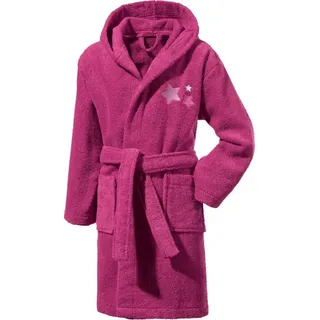 Erwin Müller Kinderbademantel Kinder-Bademantel mit Kapuze, Rückenlänge: 84 cm, Frottier, mit Kapuze, default, Walk-Frottier Uni rosa Rückenlänge: 84 cm | 146/152
