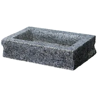 mgc24 Vogeltränke Granit rechteckig 26 x 16,5 x 6,5 cm – Vogelbad‐Schale