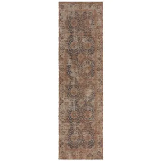 Flair Rugs Läufer Nadya Jute, Blau, Textil, Struktur, rechteckig, 60x230 cm, für Fußbodenheizung geeignet, strapazierfähig, Teppiche & Böden, Teppiche, Teppichläufer