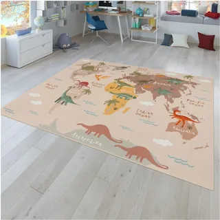 TT Home Kinderteppich 160 x 220 cm Grün/Beige/Braun
