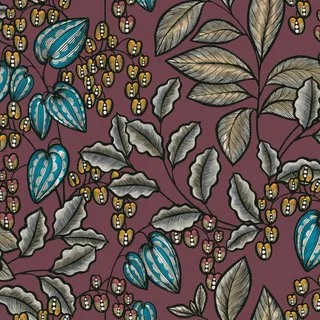 Bricoflor Florale Tapete mit Blättern Pflanzen Vliestapete im 20er Jahre Stil für Esszimmer und Schlafzimmer Moderne Blumentapete im Botanik Stil