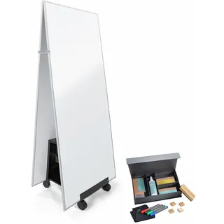 Sigel Whiteboard 90 x 180 cm weiß/schwarz/silber
