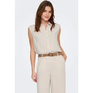 Only Blusentop ONLSIESTA S/L LINEN BL SHIRT PNT NOOS Grau XS