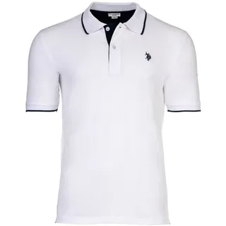 U.S. Polo Assn. Poloshirt Herren Bequem sitzend WEISS|WEISS L