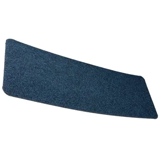 ANRO Fußmatte POET Schuhparkplatz schmal Schmutzfangmatte Unifarben, eckig, Höhe: 3 mm, Schuh-Abstellplatz rutschfest 25x100cm Kräusel Blau wasserdicht blau 25 cm x 100 cm x 3 mm