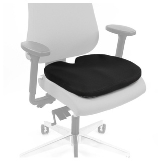hjh OFFICE Sitzkissen Sitzkissen MEDISIT III Stoff, Stuhlkissen ergonomisch geformt, Gel-Kissen schwarz